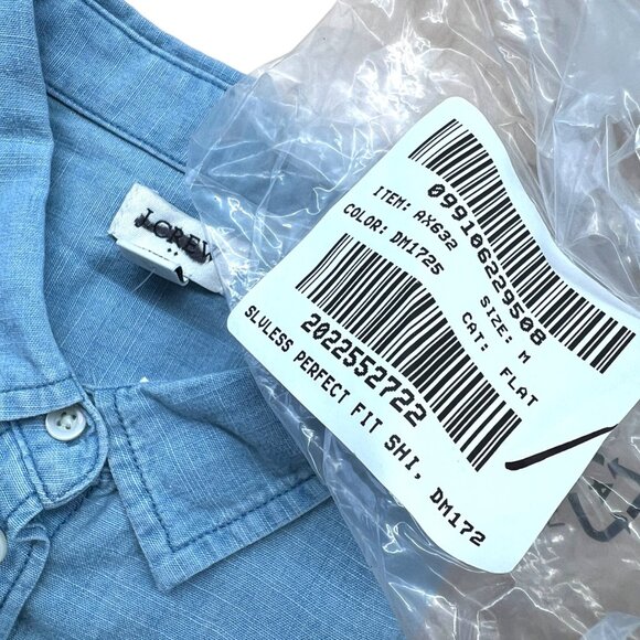 J.Crew Sleeveless Perfect Fit Shirt Button-Down Size Medium NWT - Picture 8 of 10